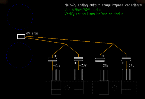 Additional capacitors: schematic